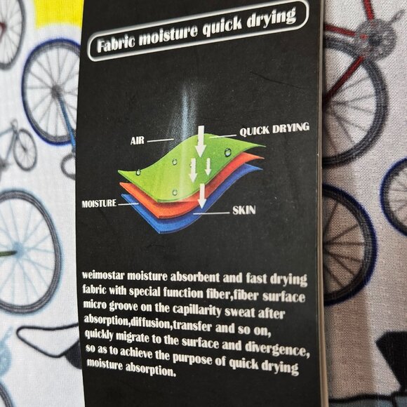 NWT Weimostar Cycling Jersey Women's Racing Workout Back Bottle Pockets Bright L - Picture 6 of 7